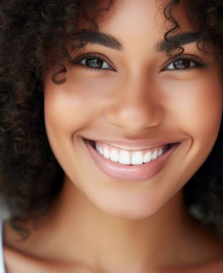Portrait of smiling young woman with perfect teeth